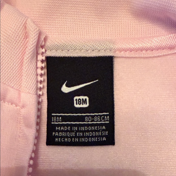 Nike Baby Girl Pink and Gray Tracksuit 18 Month - Picture 3 of 13